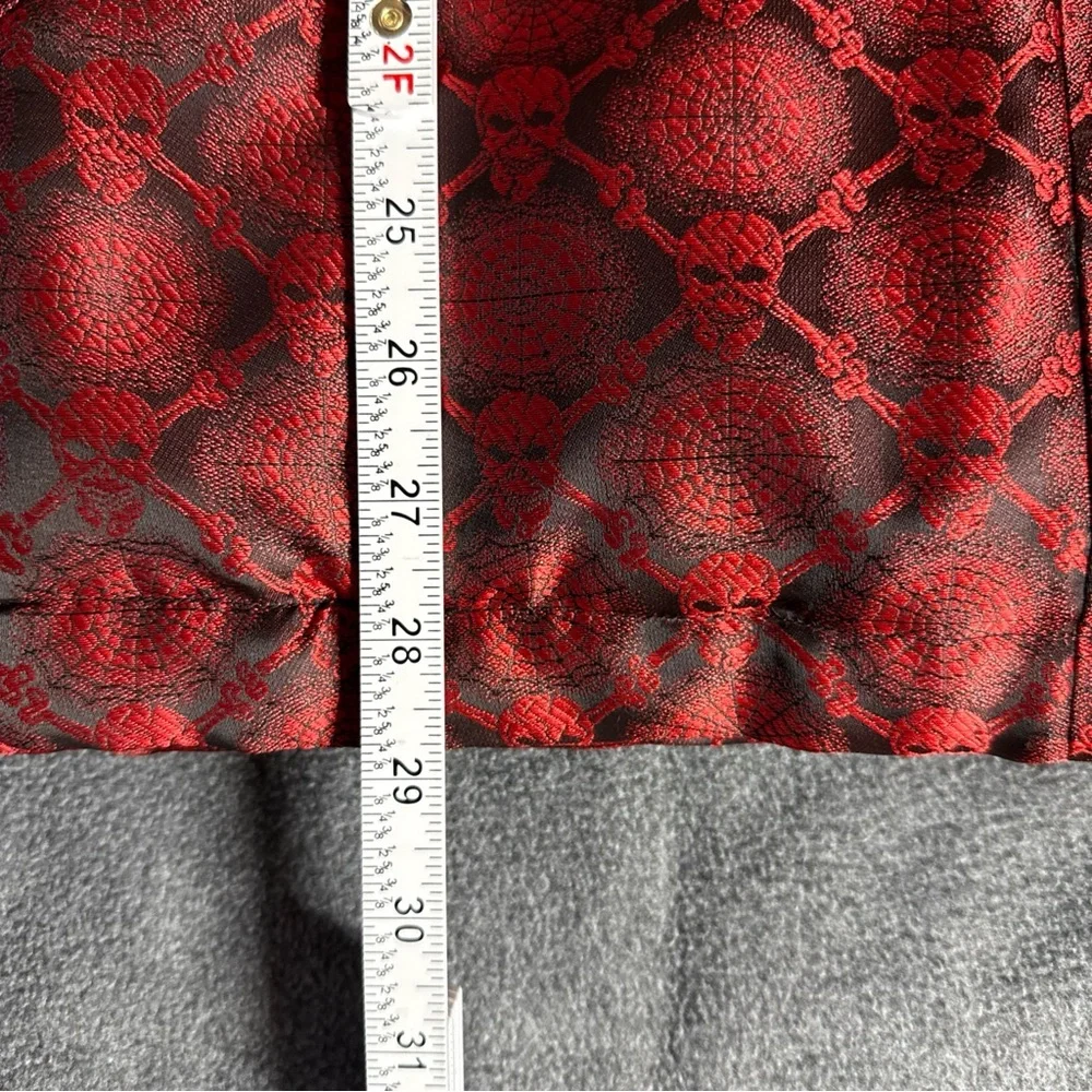 Vtg  Dragonfly Clothing Women’s M Skull Spider Pimp Jacket Fur Satin Gothic - Picture 12 of 13
